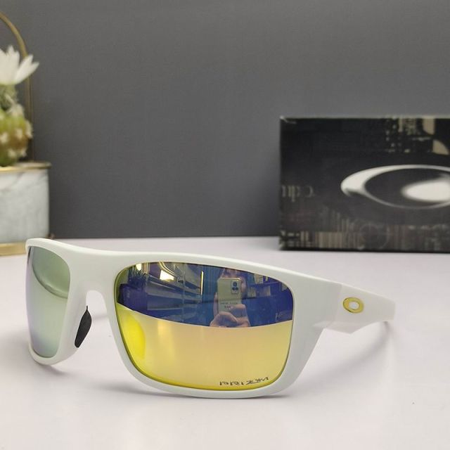 Oakley Drop Point Sunglasses White Frame Prizm Gold Lenses