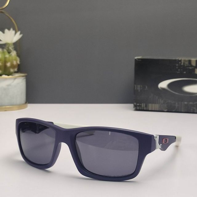 Oakley Jupiter Squared Sunglasses Matte Blue Frame Gray Prizm Polarized Lenses