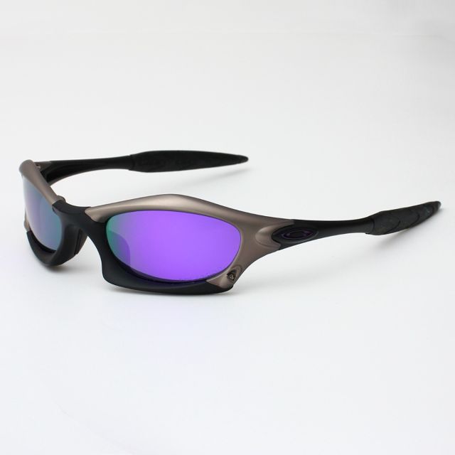 Oakley Splice Sunglasses Black Frame Polarized Purple Lenses