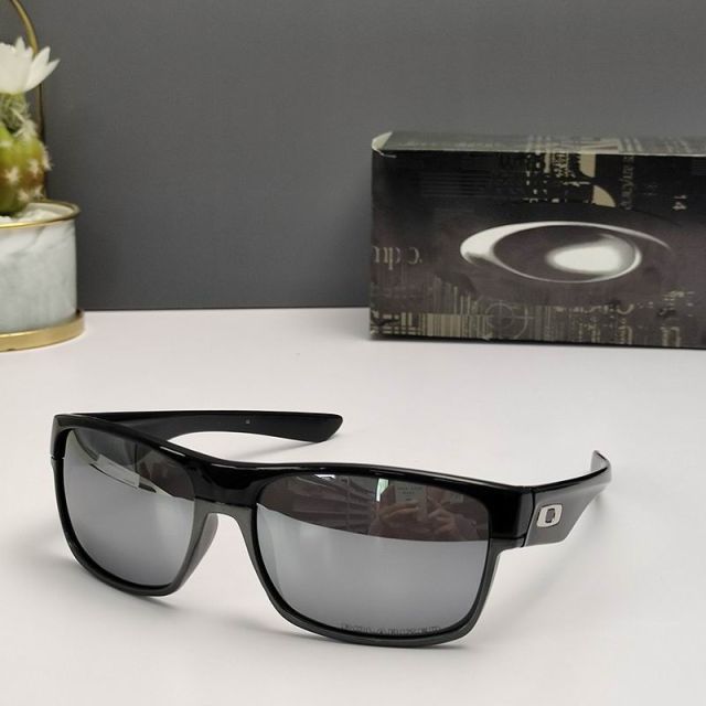Oakley TwoFace Sunglasses Polished Black Frame Prizm Silver Iridium Polarized Lenses