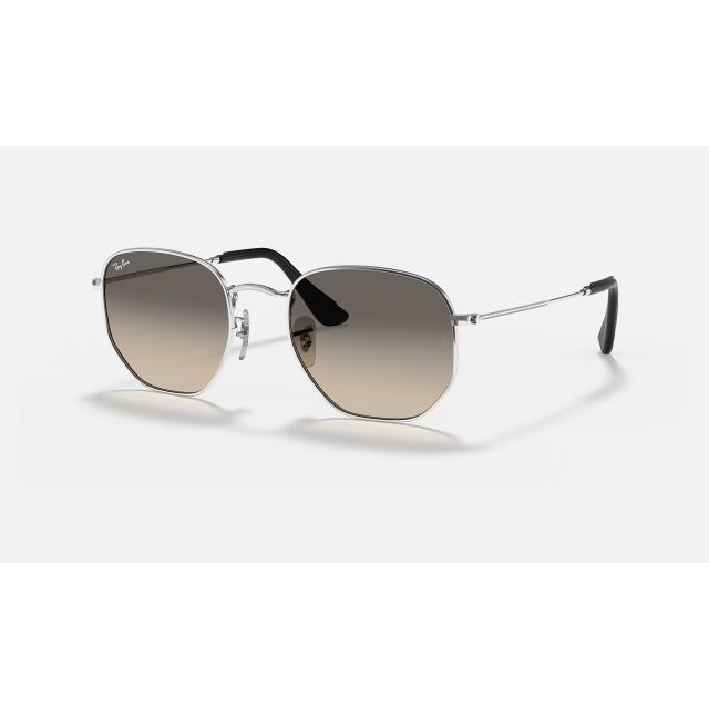 Ray Ban Hexagonal Collection RB3548 Sunglasses Light Grey Gradient Silver