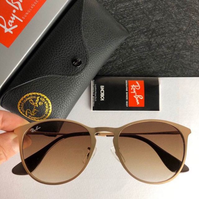 Ray Ban Rb3539 Erika Metal Sunglasses Gold Frame Gradient Brown Lenses