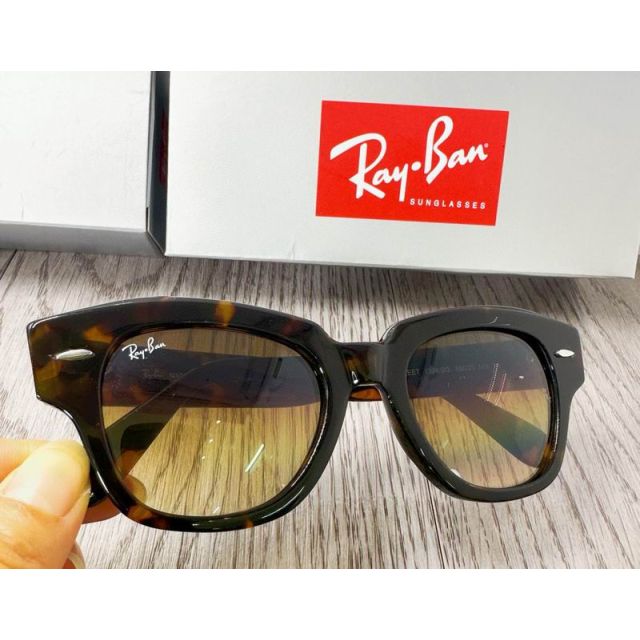 Ray Ban State Street RB2186 Sunglasses Havana Frame Clear Brown Lenses
