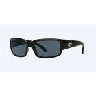 Costa Caballito Sunglasses Shiny Black Frame Gray Polarized Lense