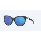 Costa Victoria Sunglasses Net Gray With Blue Rubber Frame Blue Mirror Polarized Glass Lense