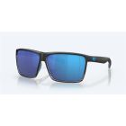 Costa Rincon Sunglasses Matte Smoke Crystal Fade Frame Blue Mirror Polarized Glass Lense