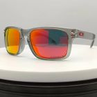 Oakley Holbrook Sunglasses Grey Transparent Frame Sunset Orange Polarized Lense