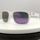 Oakley Holbrook Sunglasses White Rubber Frame Taro Purple Ash Polarized Lense