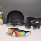 Oakley 0089 Sunglasses Black Red Frame Polarized Galaxy Lenses