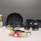 Oakley 0089 Sunglasses Black Silver Frame Polarized Galaxy Lenses