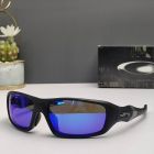 Oakley C Six Sunglasses Matte Black Frame Polarized Sapphire Lenses
