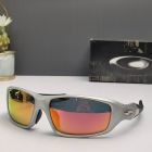 Oakley C Six Sunglasses Silver Frame Polarized Ruby Lenses