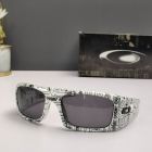 Oakley Crankcase Sunglasses White Text Frame Polarized Gray Lenses