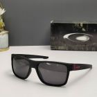 Oakley Crossrange XL Sunglasses Matte Black Frame Prizm Polarized Gray Lenses Red Icon