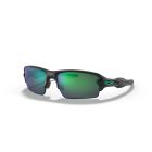 Oakley Flak 2.0 Low Bridge Fit Sunglasses Matte Black Frame Prizm Jade Polarized Lens