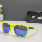 Oakley Garage Rock Sunglasses Neon Yellow Frame Ice Iridium Polarized Lenses