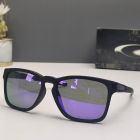 Oakley Latch Square Sunglasses Matte Black Frame Prizm Purple Polarized Lenses 