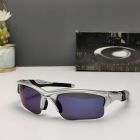 Oakley Half Jacket 2.0 Xl Sunglasses Silver Black Frame Polarized Dark Blue Lenses
