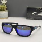 Oakley Jupiter Carbon Sunglasses Matte Black Frame Polarized Deep Blue Lenses