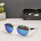 Oakley Latch Sunglasses Matte Clear Frame Polarized Sapphire Lenses