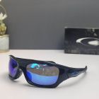 Oakley Pit Bull Sunglasses Black Frame Sapphire Polarized Lenses