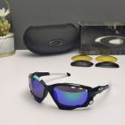 Oakley Racing Jacket Sunglasses Black Frame Prizm Sapphire Lenses