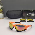 Oakley Racing Jacket Sunglasses Black Orange Frame Prizm Ruby Lenses