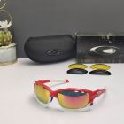 Oakley Racing Jacket Sunglasses White Red Frame Prizm Ruby Lenses