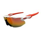 Oakley Radar® EV Advancer Sunglasses OO9442 White Orange Frame Prizm Ruby Lens