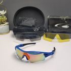 Oakley Radar Path Sunglasses Deep Blue Black Frame Galaxy Ruby Lenses