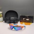 Oakley RadarLock Path Sunglasses Orange Blue Frame Polarized Deep Blue Lenses