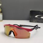 Oakley Razor Blades Sunglasses Black Red Frame Ruby Lenses