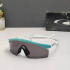 Oakley Razor Blades Sunglasses White Blue Frame Gray Lenses