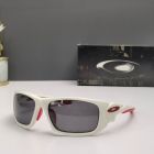 Oakley Scalpel Sunglasses White Red Frame Gray Polarized Lenses