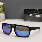 Oakley Sliver F Foldable Sunglasses Matte Black Frame Polarized Deep Blue Lenses