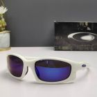 Oakley Split Jacket Sunglasses White Frame Deep Blue Lenses
