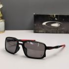 Oakley Triggerman Sunglasses Black Red Frame Prizm Polarized Gray Lenses