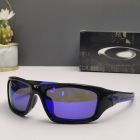 Oakley Valve Sunglasses Black Blue Frame Polarized Deep Blue Lenses