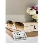 Ray Ban Aviator Large Metal RB3025 Sunglasses Arista Frame Brown Clear Lenses