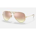 Ray Ban Aviator Large Metal RB3025 Sunglasses Pink Gradient Flash Gold