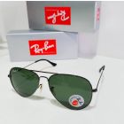 Ray Ban Aviator Sunglasses RB3025 Black Frame Polarized G-15 Green Lenses