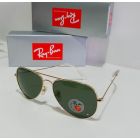 Ray Ban Aviator Sunglasses RB3025 Gold Frame Polarized G-15 Green Lenses