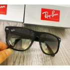 Ray Ban Boyfriend Sunglasses RB4147 Polished Black Frame Clear Gradient Gray Lenses