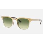 Ray Ban Clubmaster Metal Collection Online Exclusives RB3716 Sunglasses Green Gold