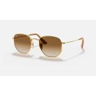 Ray Ban Hexagonal Collection Online Exclusives RB3548 Sunglasses Light Brown Gold