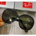 Ray Ban Jackie Ohh Ii Butterfly Sunglasses RB4098 Polished Black Frame Green Lenses