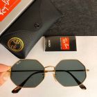 Ray Ban Octagon Sunglasses Gold Frame Dark Gray Lens