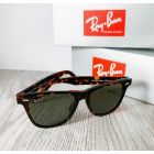 Ray Ban RB2140 Wayfarer Sunglasses Tortoise Frame Polarized Green Lenses