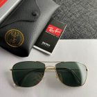 Ray Ban RB3477 Aviator Sunglasses Gold Frame Green Lens