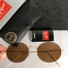 Ray Ban Rb3612D Round Sunglasses Gold Frame Brown Lenses